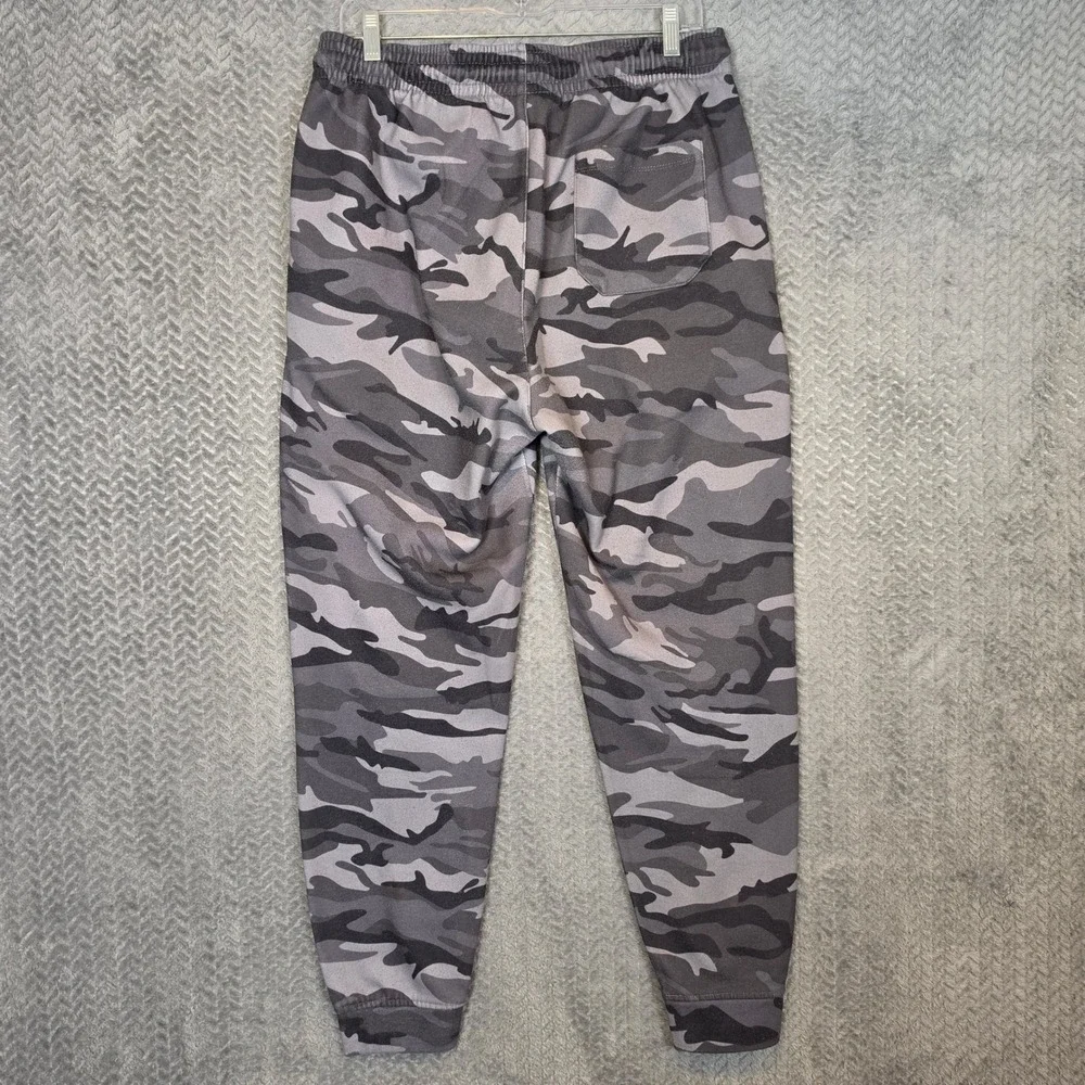 Vintage NBA Chicago Bulls Kids Gray Camo Jogger Pants Fleece Lined Large